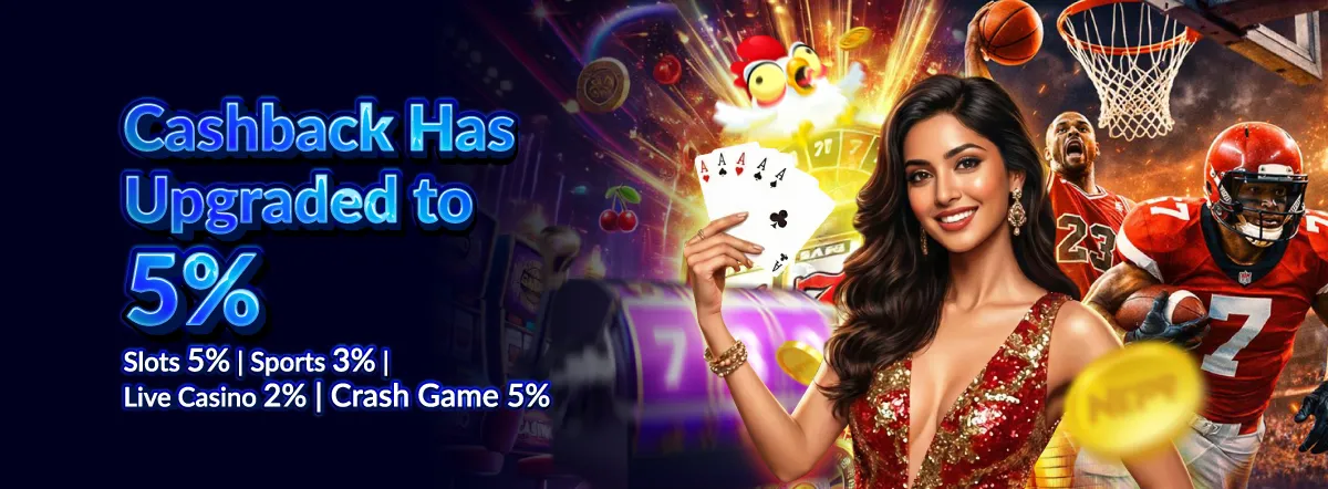 NEP9 Cashback Upgraded to 5% Across Slots Sports and Casino