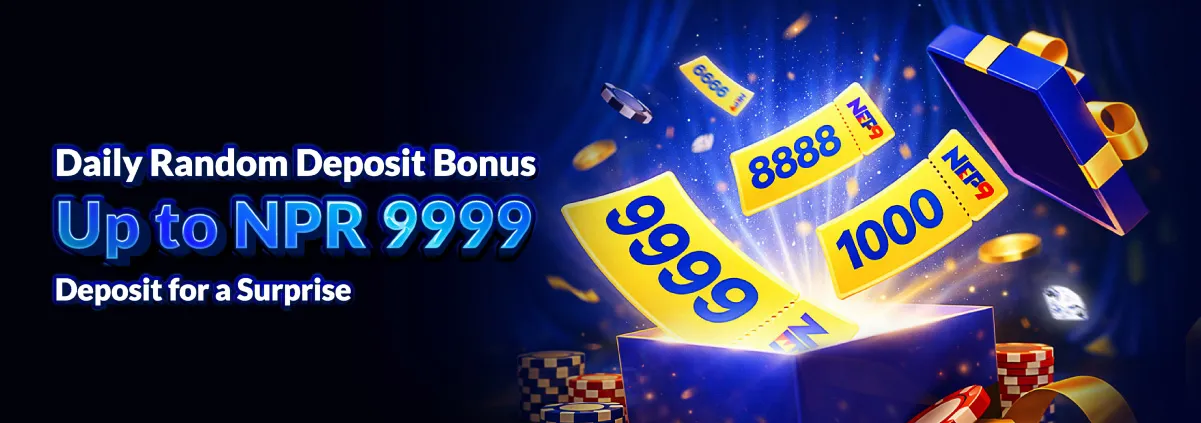 NEP9 Daily Random Deposit Bonus up to NPR 9,999